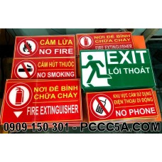 Bảng mica cấm lửa cấm hút thuốc PCCC